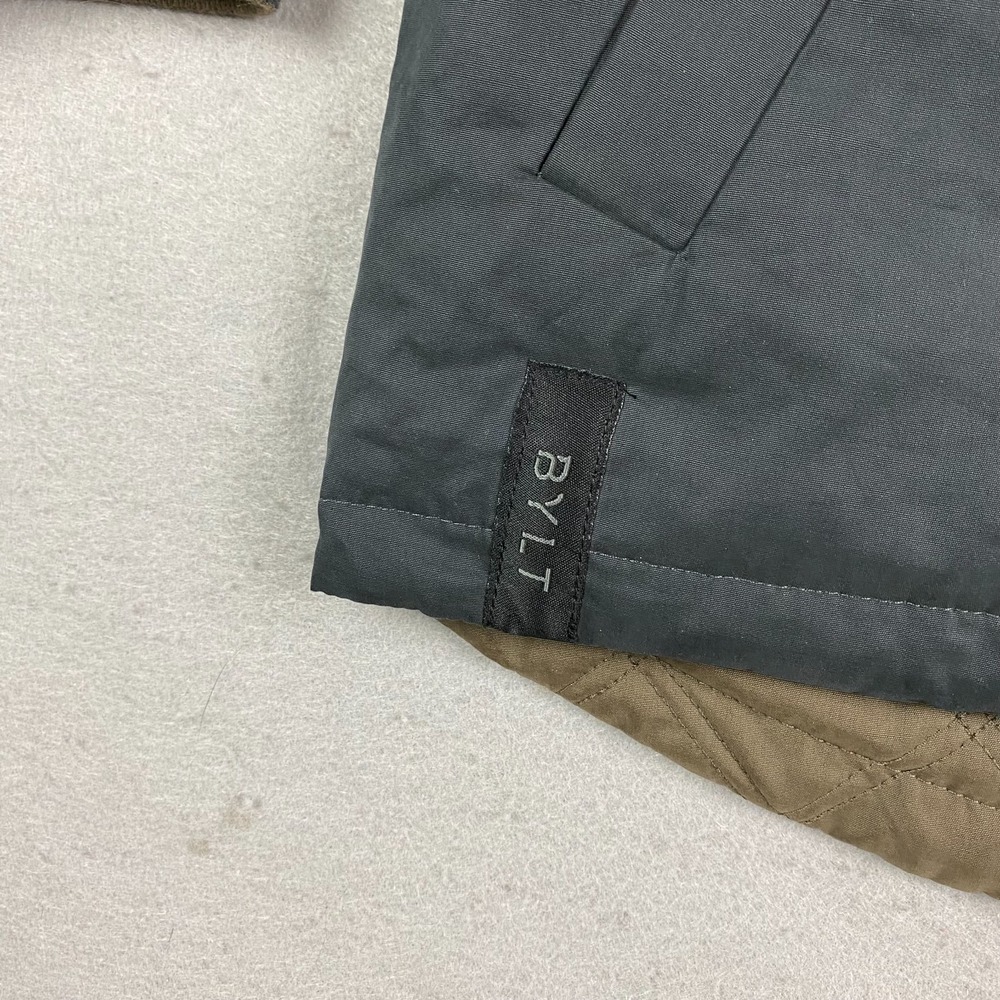 BYLT Premium Jacket Bomber Hi-Lo Reversible brown Gray Quilted Full Zip XL - Picture 13 of 15